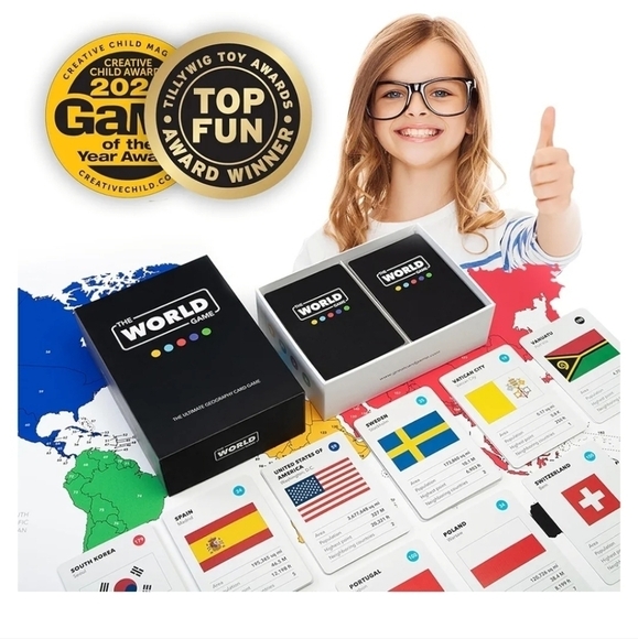 The World Game - Geography Card Game - Educational Games for Kids and Fa… - Picture 2 of 6